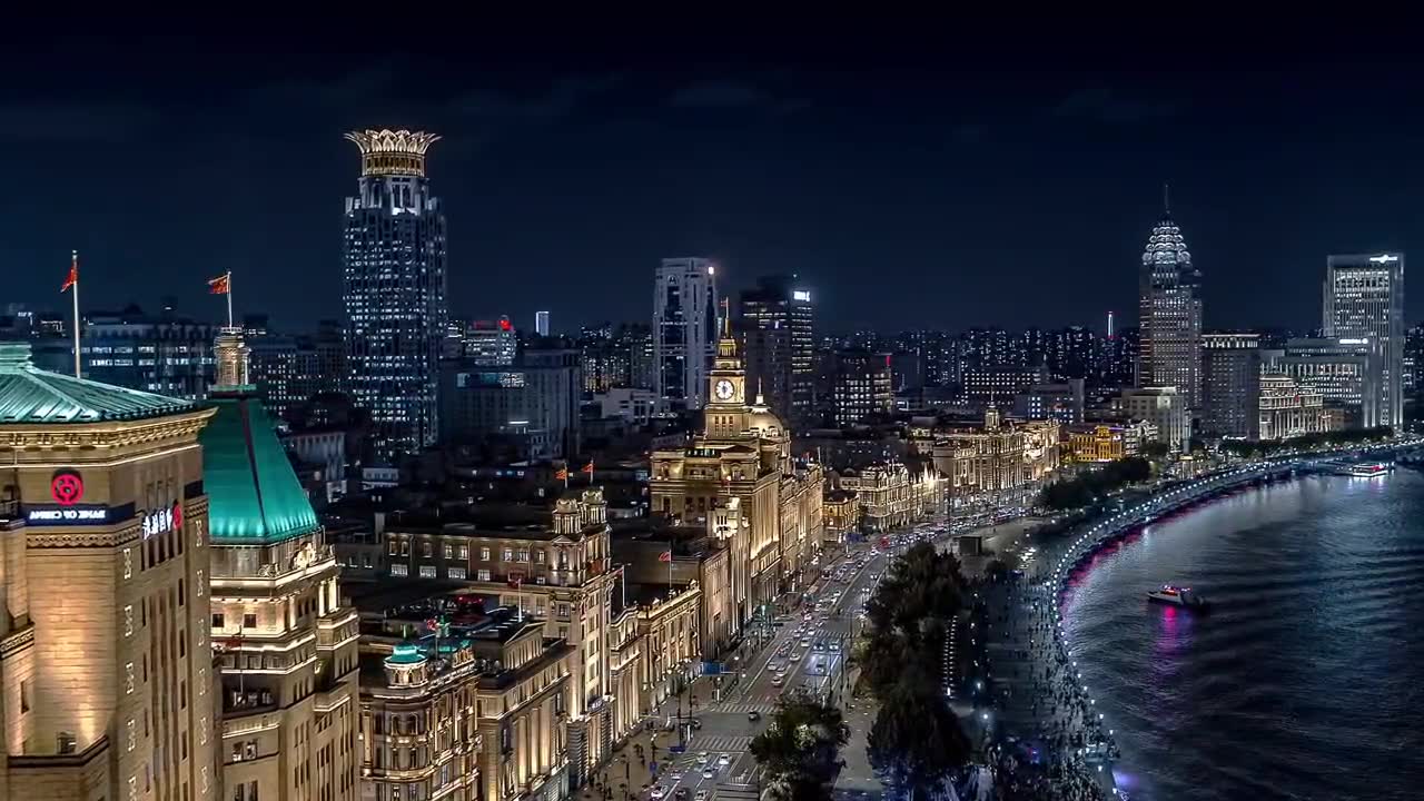 东方明珠璀璨夜话，上海城市风光解说稿